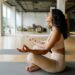 young woman practising yoga