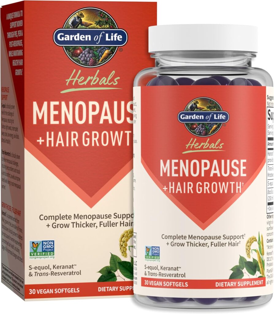 Garden of Life Herbals Menopause Supplement with S-equol & Trans-Resveratrol